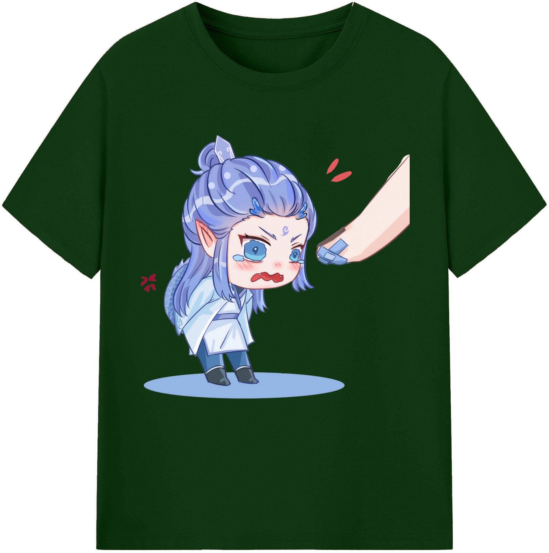 （画像用） Ne Zha 2 ナタ 魔童の大暴れ 綿100％半袖Tシャツ（フロントプリント）